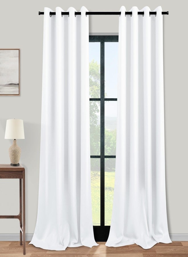 KOUFALL Extra Long Curtains 120 Inches Long, White Thermal Insulated Room Darkening 60-70% Blackout Drapes for Living Room, Wide 52 by 10 FT Inch Length, 2 Panels Set - Image 3